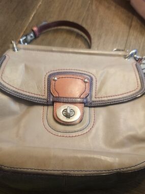 COACH 19031 WILLIS COLOR BLOCK LEATHER CROSS-BODY HANDBAG